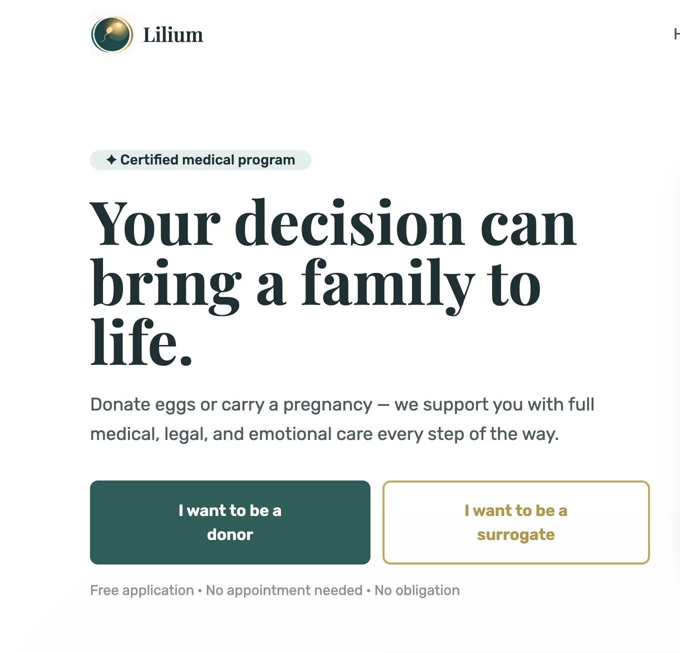 Formulario + gestión de donantes — caso real FORJA para agencia de fertilidad